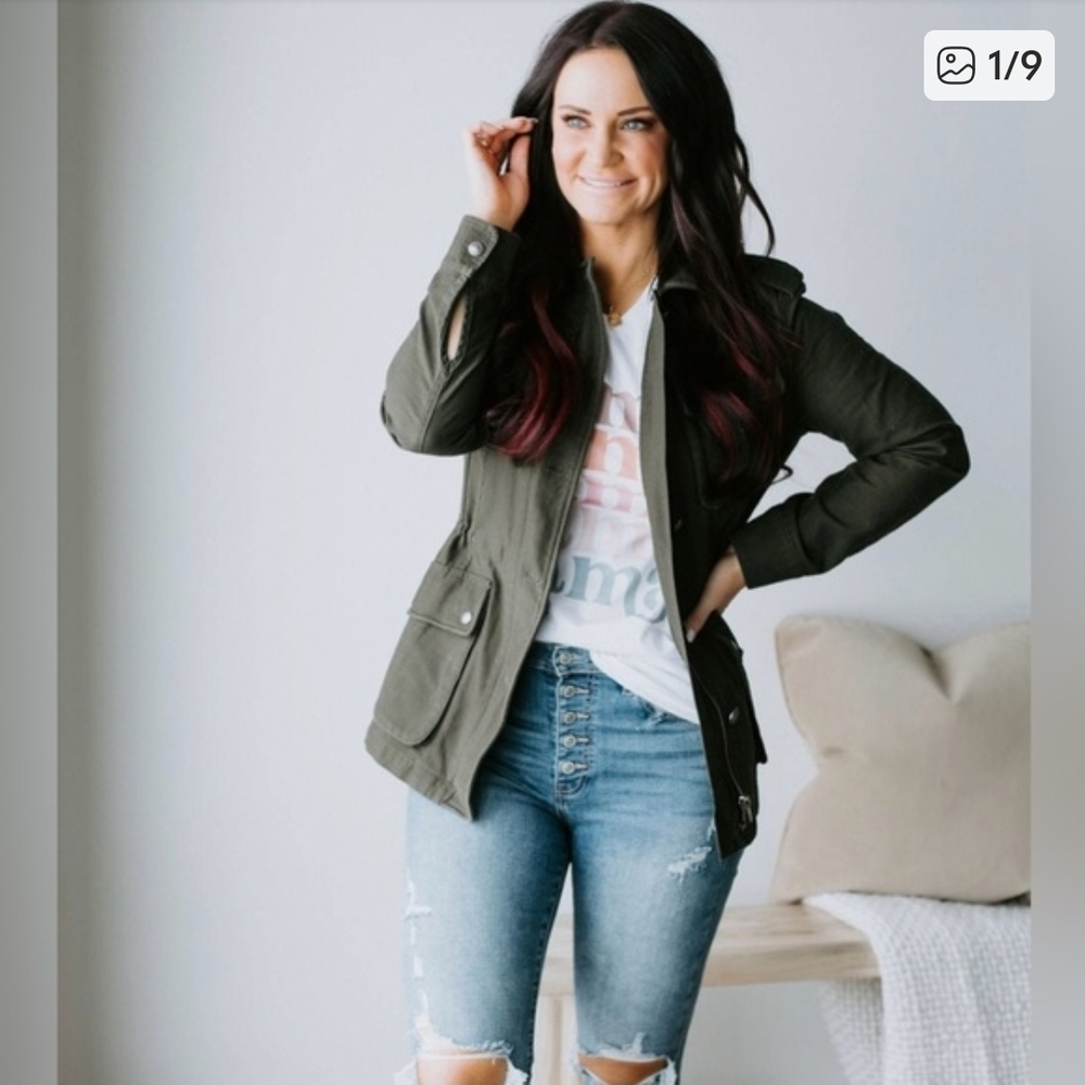 Chelsea Deboer Olive Utility Jacket